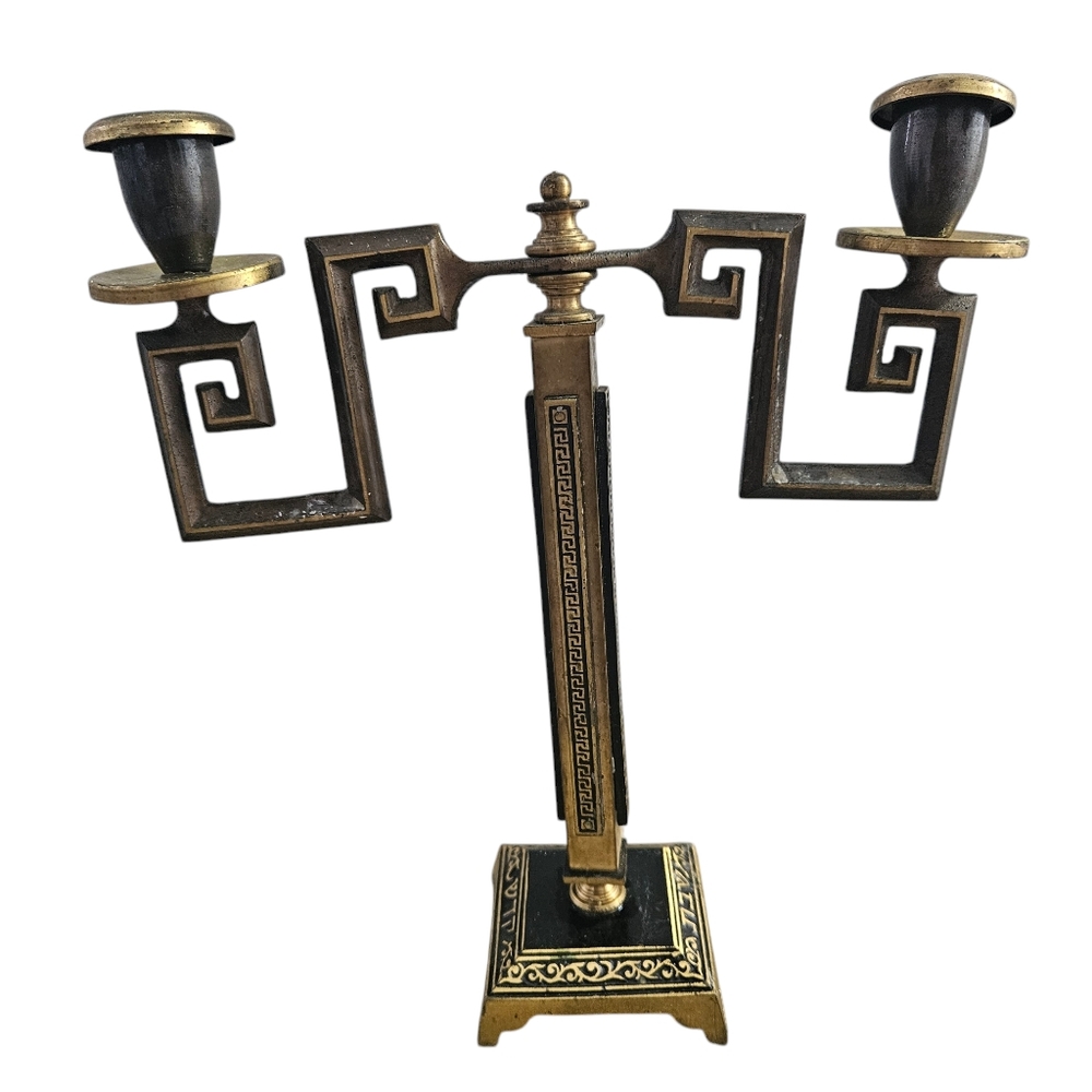 Vintage Shabbat  Israel Hakuli Candle Holder Art Deco